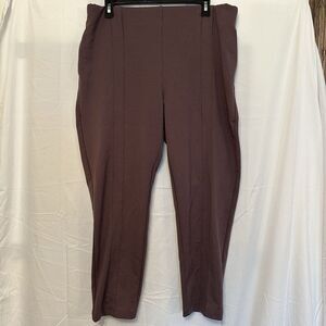 Betabrand Size XXLPetite Purple Skinny Straight Yoga Dress Pants‎ Trousers
